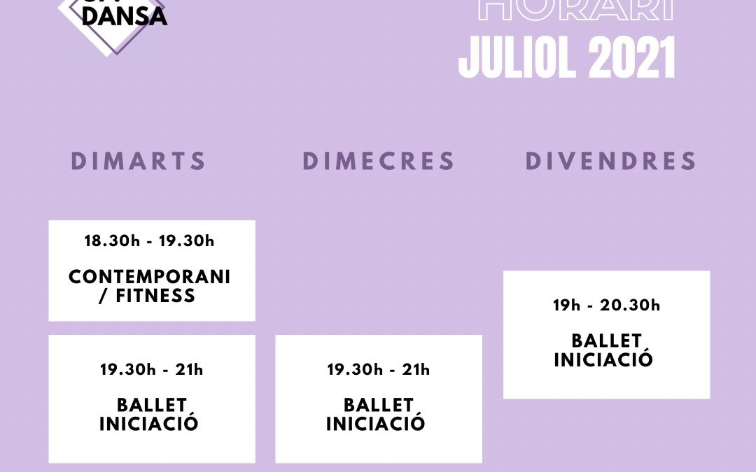 Ya tenemos preparadas nuestras clases de danza de verano