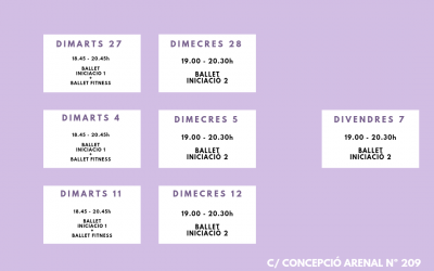 Apúntate a nuestras clases de ballet en Fabra i Puig este verano